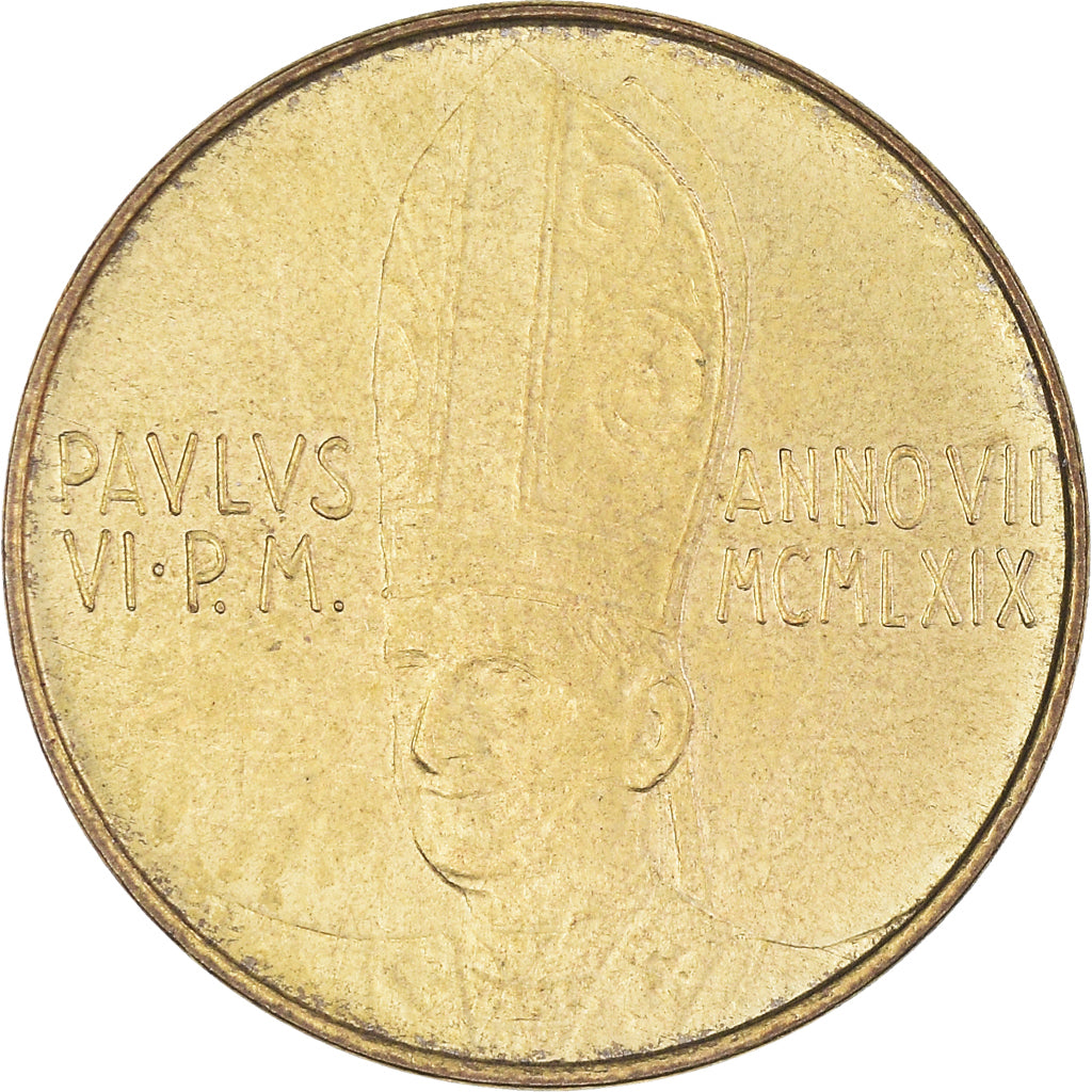 Moneta, PAŃSTWO WATYKAŃSKIE, Paul VI, 20 Lire, 1969, Roma, MS(63)