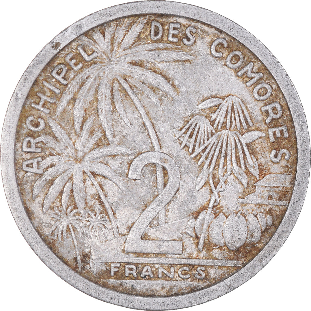 Moneta, Comore, 2 Francs, 1964, Paris, MB+, Alluminio, KM:5