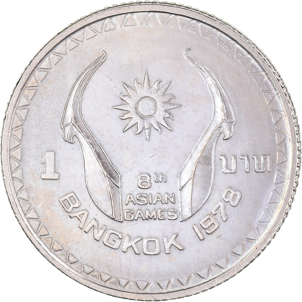 Monnaie, Thaïlande, Rama IX, Baht, 1978, VIII Jeux Asiatiques Bangkok, SPL