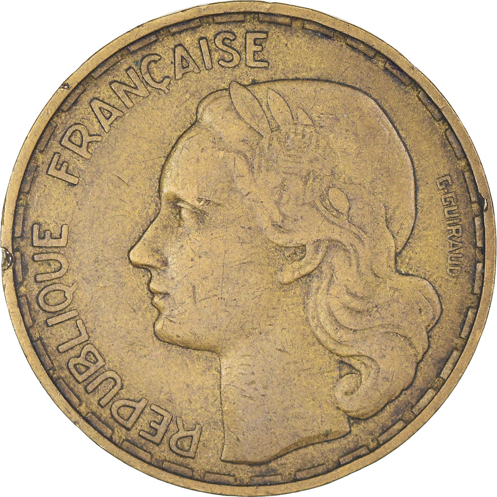 Moeda, França, Guiraud, 50 Francs, 1953, Beaumont - Le Roger, EF(40-45)