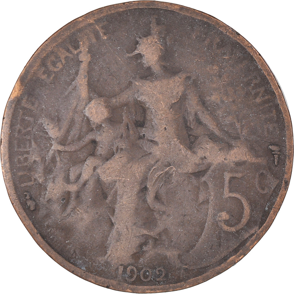 Coin, France, Dupuis, 5 Centimes, 1902, Paris, F(12-15), Bronze, KM:842
