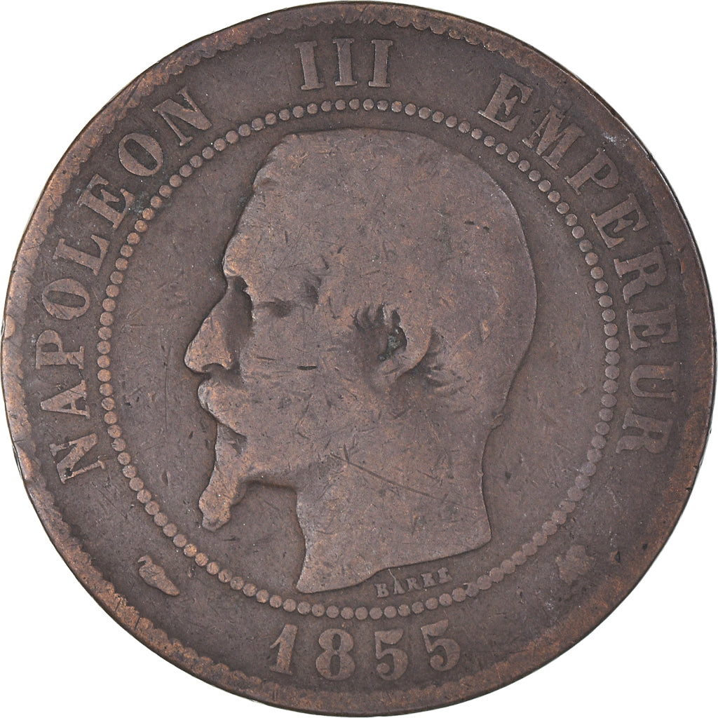 Munten, Frankrijk, Napoleon III, Napoléon III, 10 Centimes, 1855, Bordeaux, FR