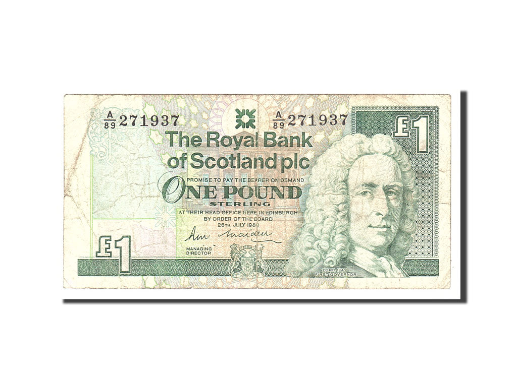 Banknote, Scotland, 1 Pound, 1989, 1989-07-26, KM:351a, VF(20-25)