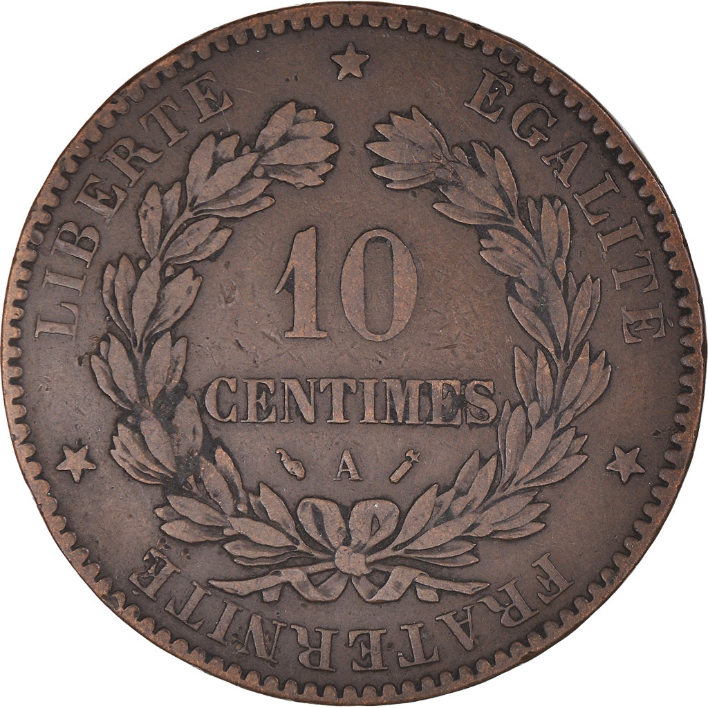 Coin, France, Cérès, 10 Centimes, 1893, Paris, VF(30-35), Bronze, KM:815.1