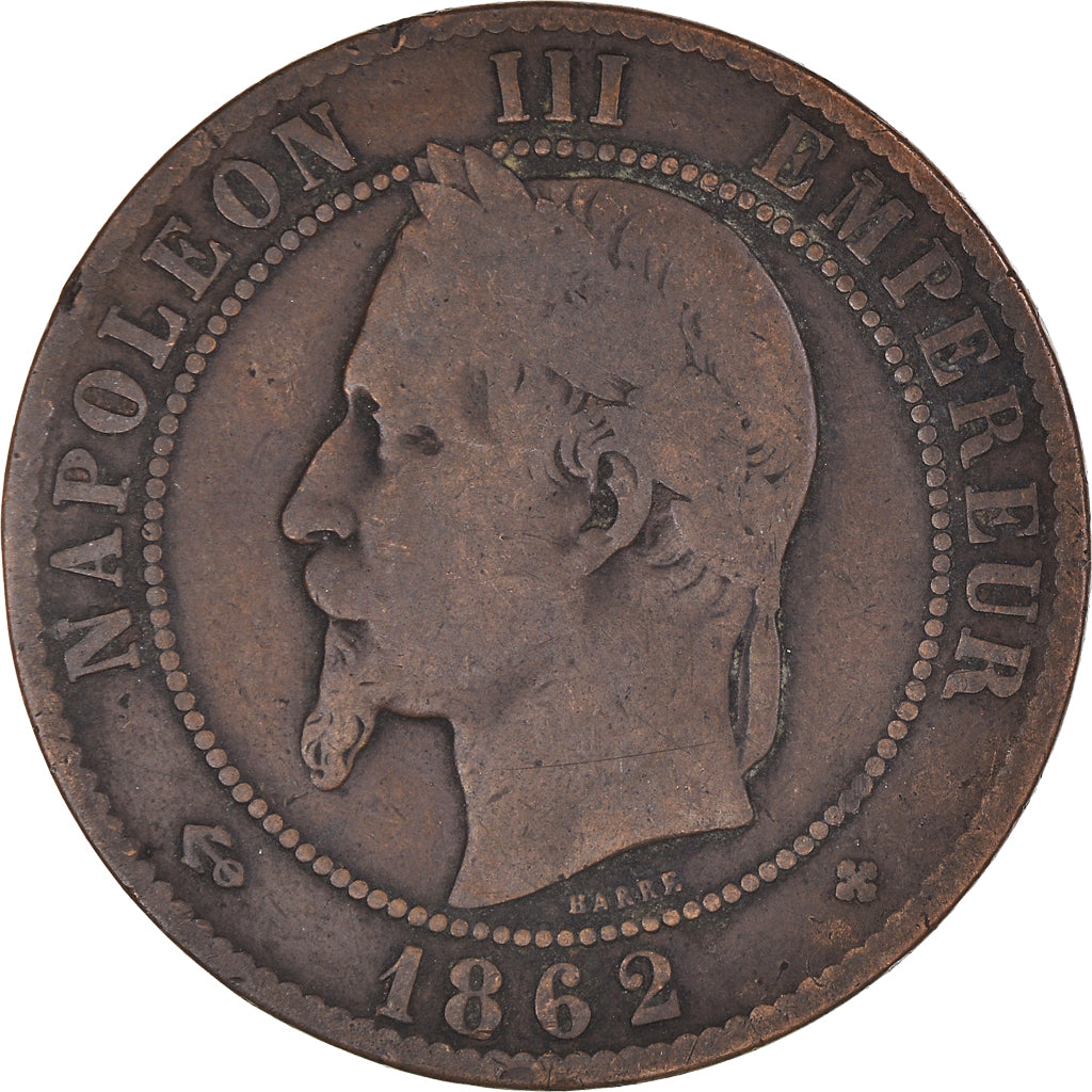 Münze, Frankreich, Napoleon III, Napoléon III, 10 Centimes, 1862, Strasbourg