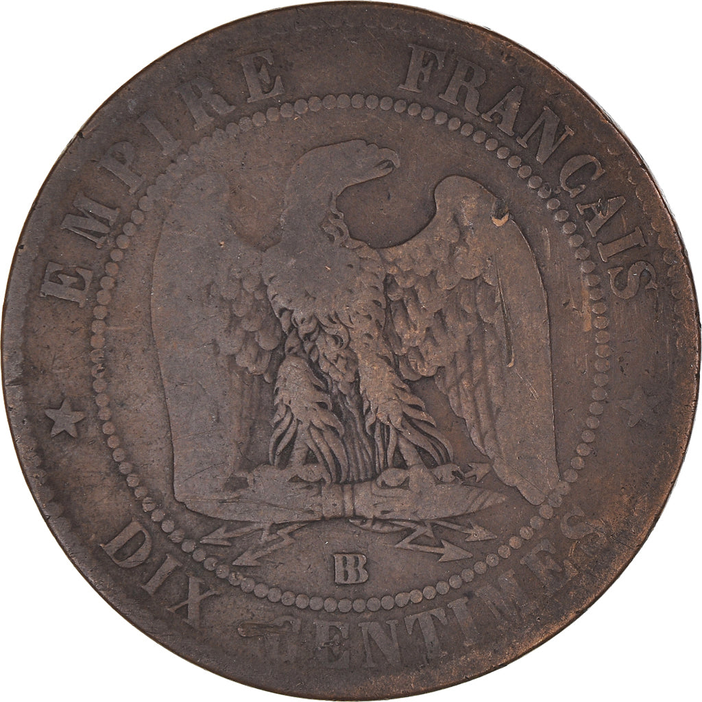 Münze, Frankreich, Napoleon III, Napoléon III, 10 Centimes, 1862, Strasbourg