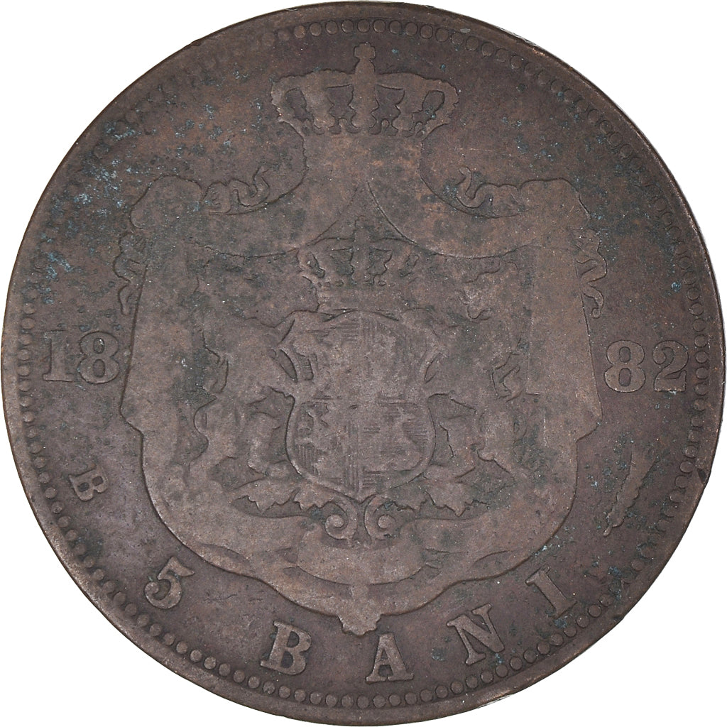 Coin, Romania, Carol I, 5 Bani, 1882, VF(20-25), Copper, KM:19