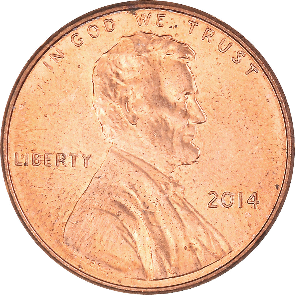 Monnaie, États-Unis, Cent, 2014, U.S. Mint, SPL, Copper Plated Zinc