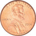 Munten, Verenigde Staten, Cent, 2014, U.S. Mint, UNC-, Copper Plated Zinc