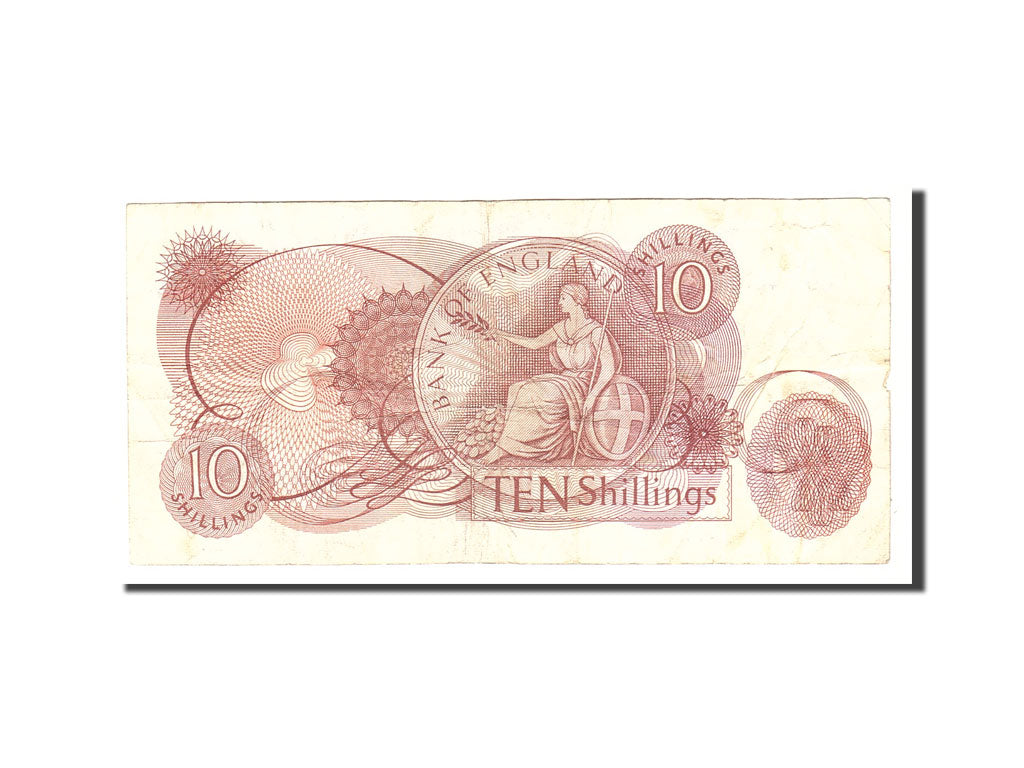 Great Britain, 10 Shillings, 1961, KM:373c, Undated, VF(30-35)