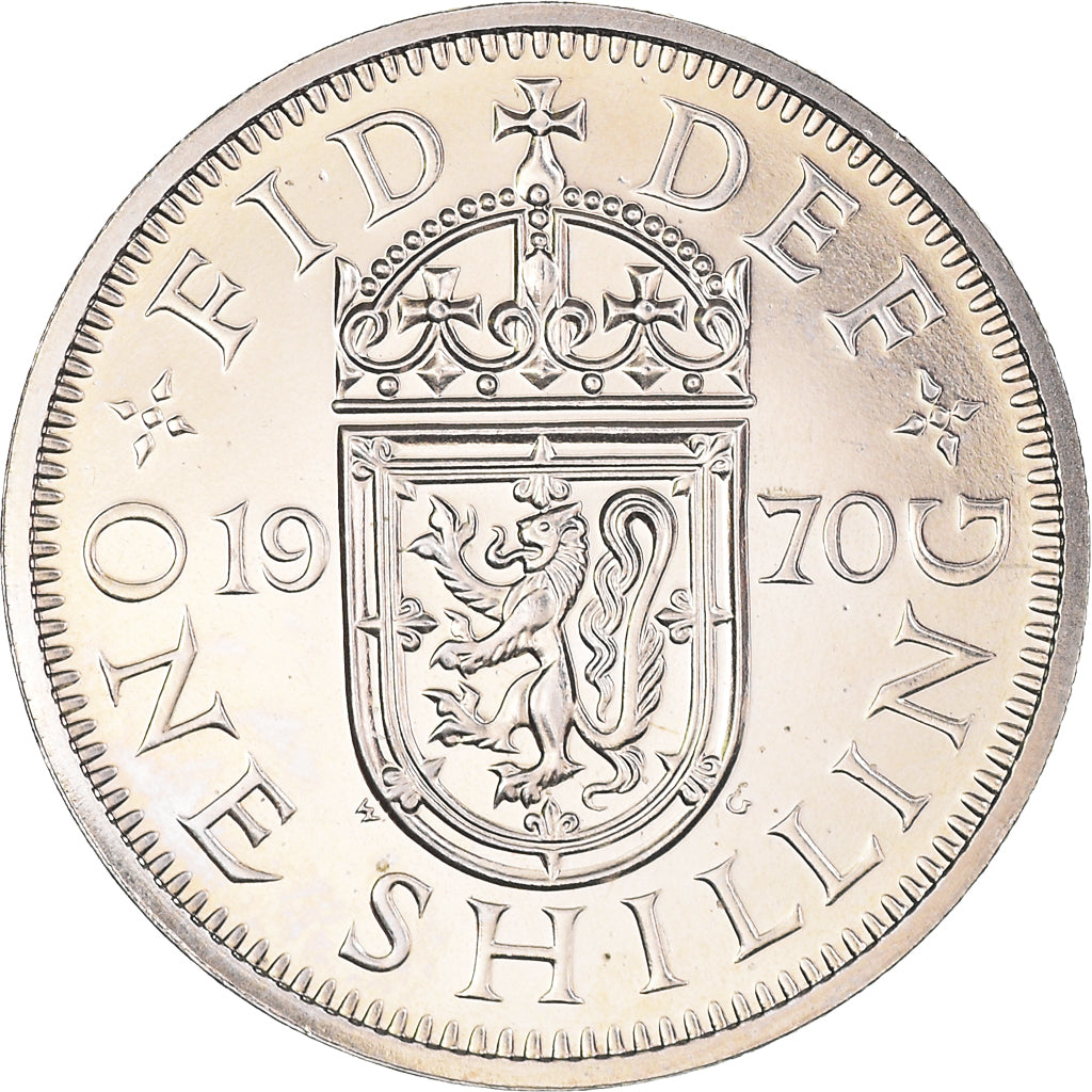 Coin, Great Britain, Shilling, 1970, MS(63), Copper-nickel