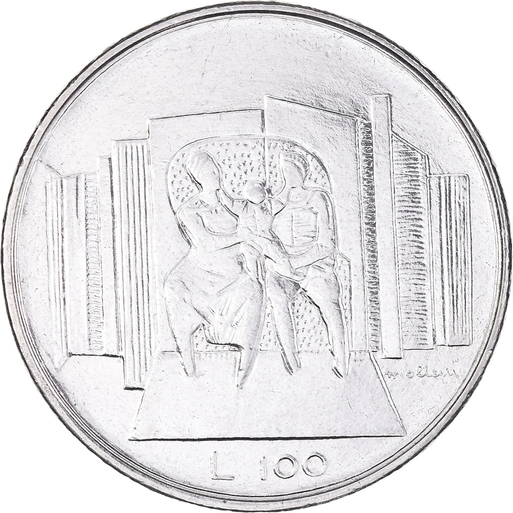 Moneta, San Marino, 100 Lire, 1976, Rome, BB+, Acciaio, KM:57
