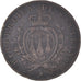Moneda, San Marino, 5 Centesimi, 1864, Rome, MBC, Cobre, KM:1
