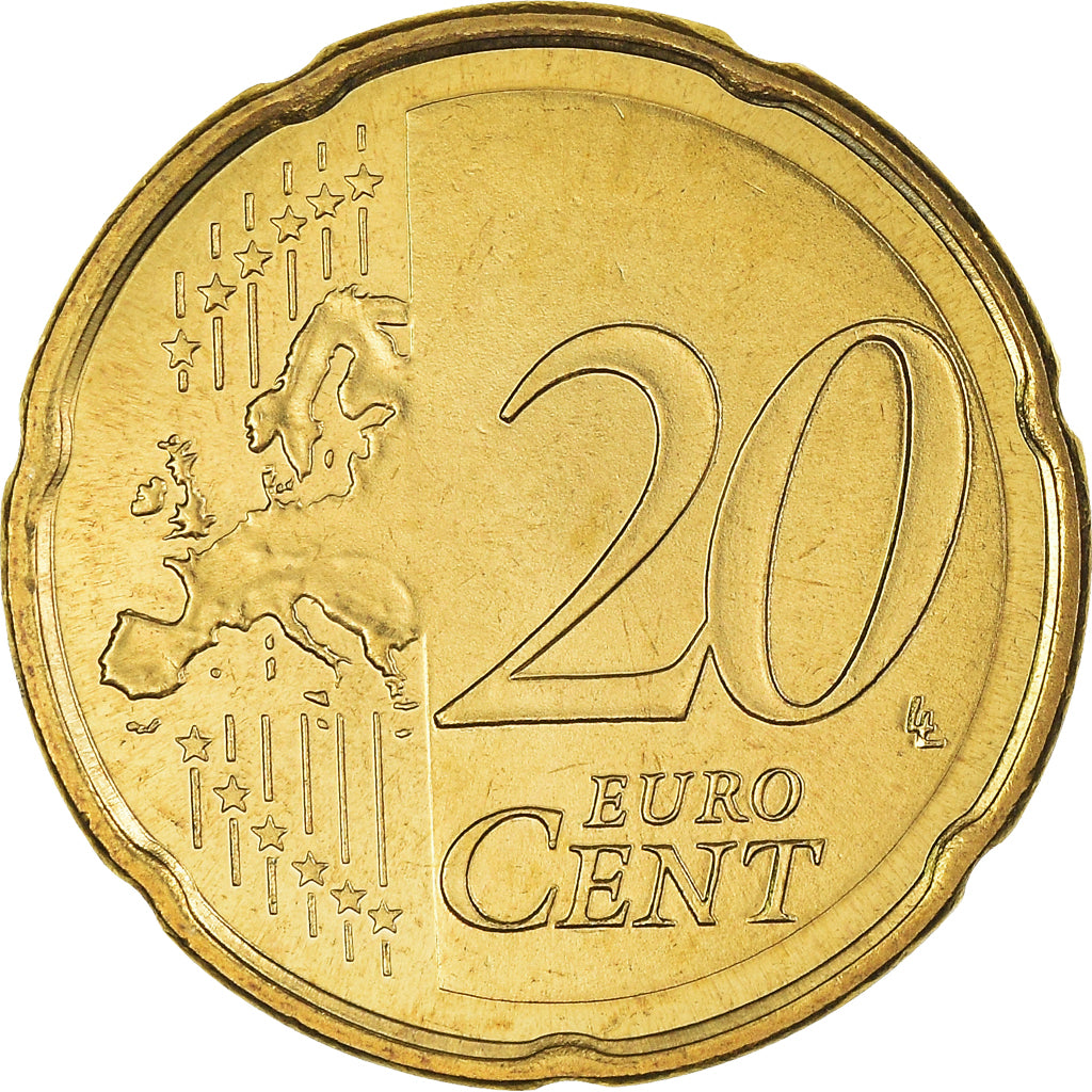 Spain, 20 Euro Cent, 2010, Madrid, MS(65-70), Brass, KM:1148