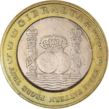 Gibraltar, Fantasy euro patterns, Euro, 2004, MS(63), Bi-Metallic