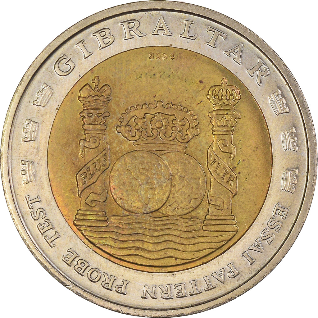 Gibraltar, Fantasy euro patterns, 2 Euro, 2004, TTB, Bimétallique