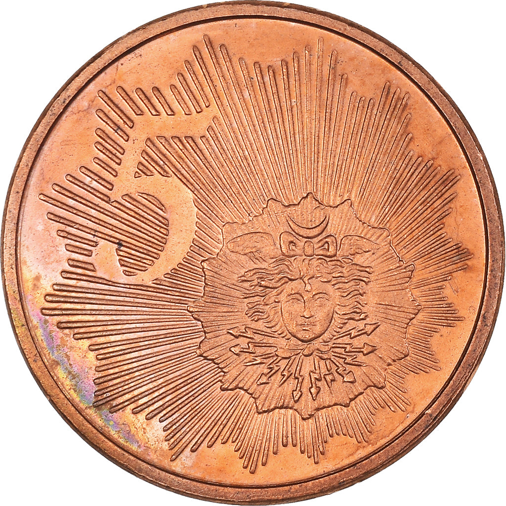 Gibraltar, Fantasy euro patterns, 5 Euro Cent, 2004, MS(63), Copper Plated Steel