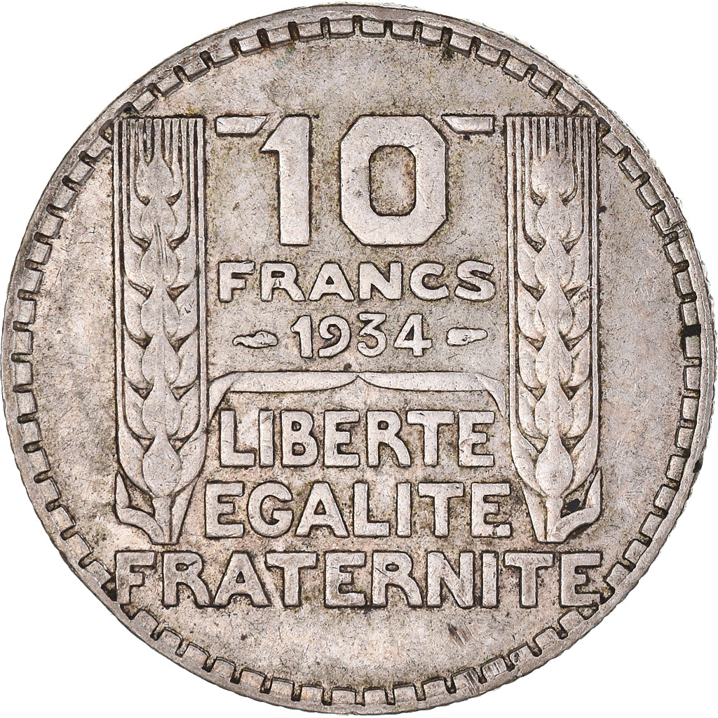 Coin, France, Turin, 10 Francs, 1934, Paris, EF(40-45), Silver, KM:878