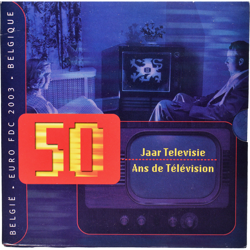 Belgique, Coffret, 2003, Bruxelles, 50 Ans de télévision, FDC