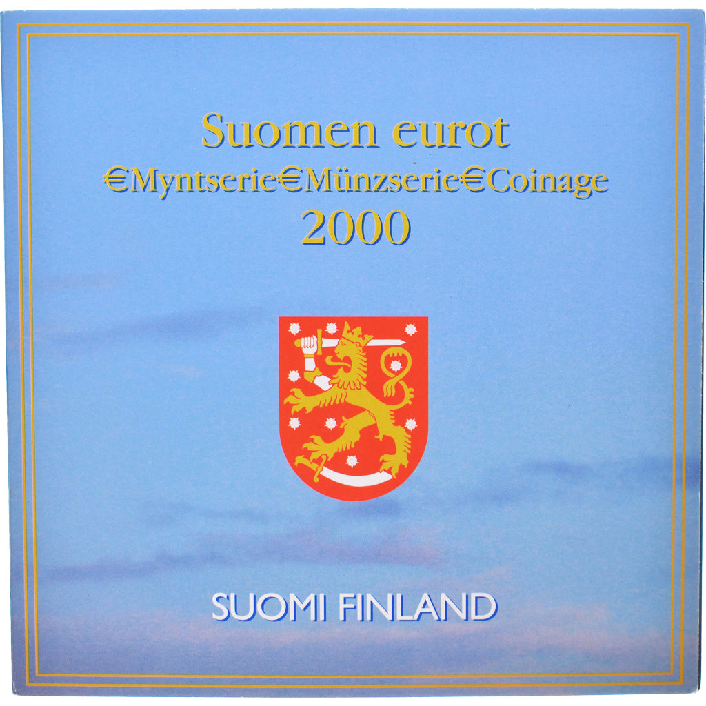 Finlande, 1 Cent to 2 Euro, euro set, 2000, Mint of Finland, BU, FDC