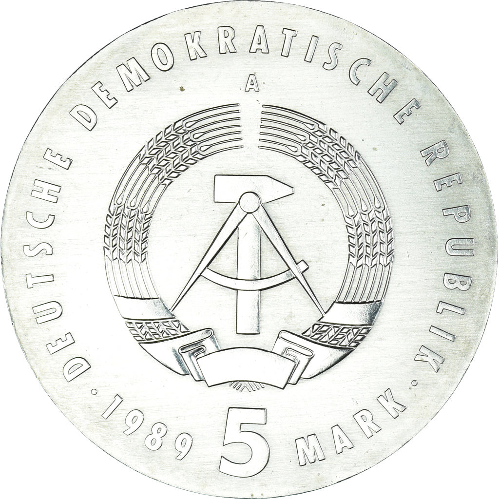 Monnaie, République démocratique allemande, 5 Mark, 1989, Berlin, Carl von