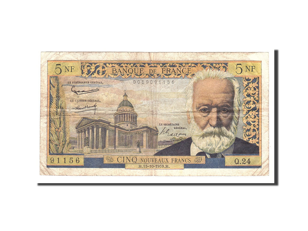 Frankreich, 5 Nouveaux Francs, 1959, KM:141a, 1959-10-15, VF(20-25), Fayette:...
