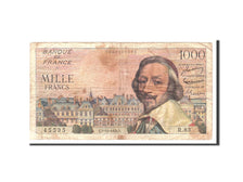 France, 1000 Francs, 1954, KM:134a, 1954-10-07, F(12-15)