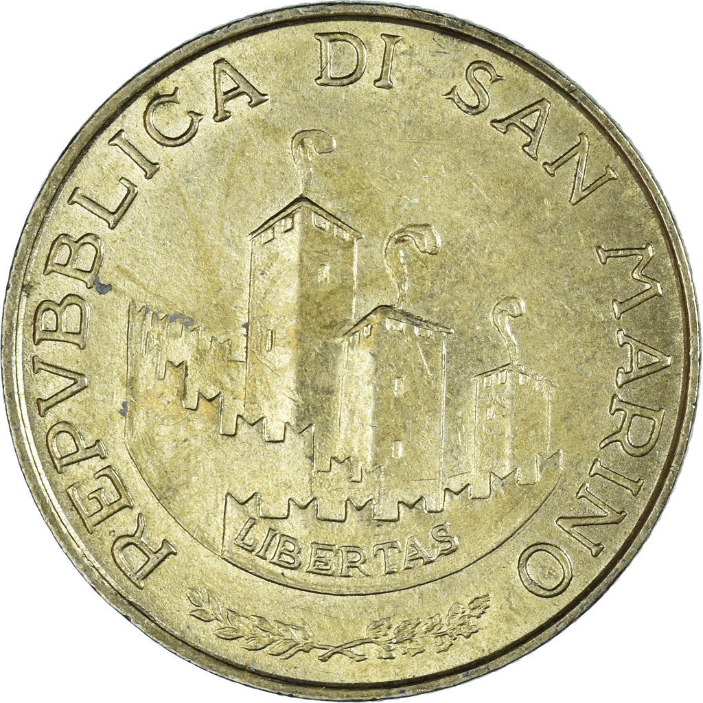 Moneda, San Marino, 200 Lire, 1993, BC+, Aluminio - bronce, KM:300