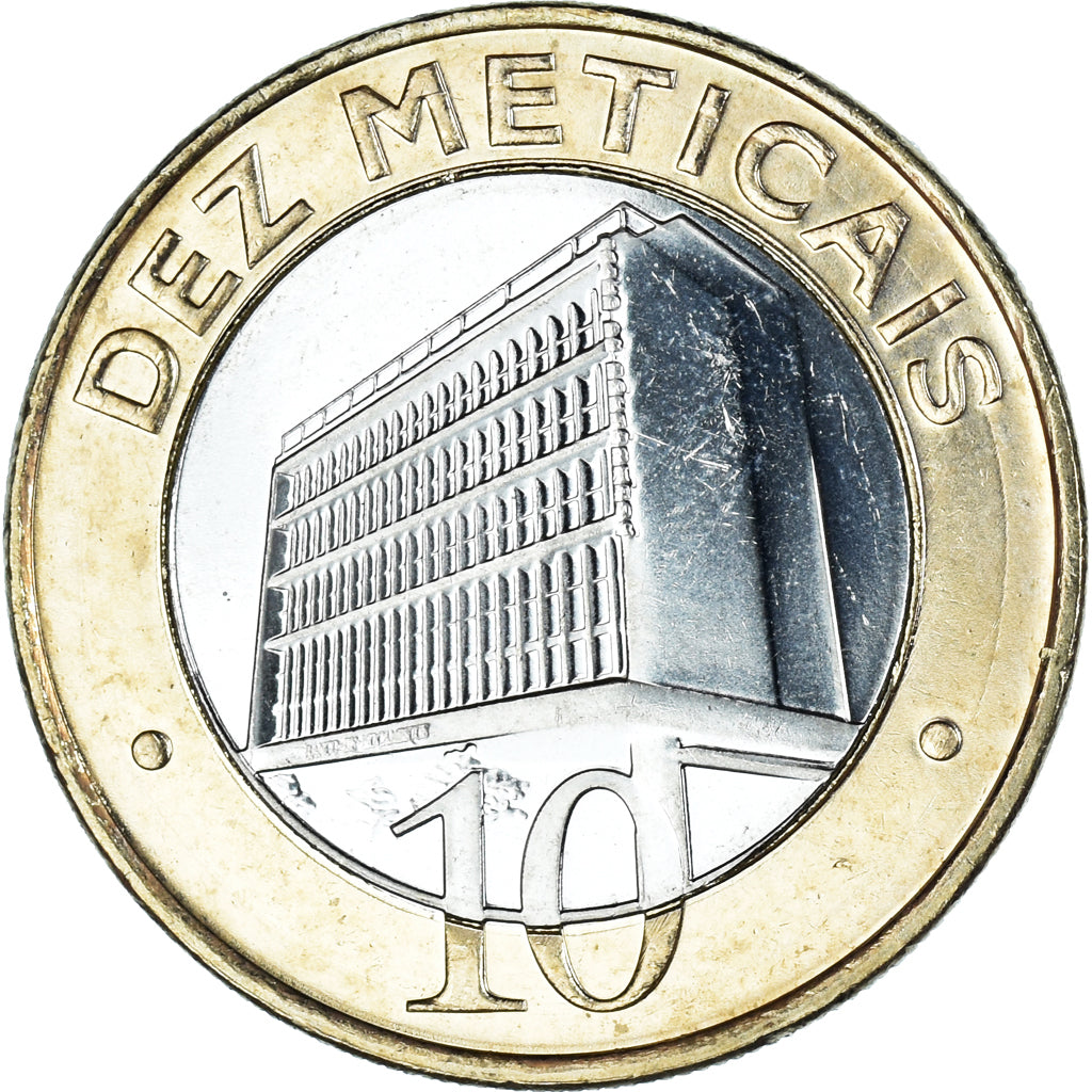 Munten, Mozambique, 10 Meticais, 2006, FDC, Bi-Metallic, KM:140