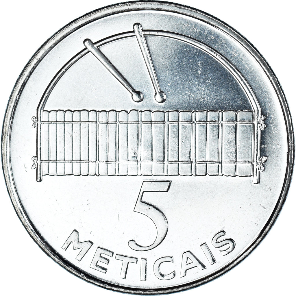 Munten, Mozambique, 5 Meticais, 2006, FDC, Nickel plated steel, KM:139