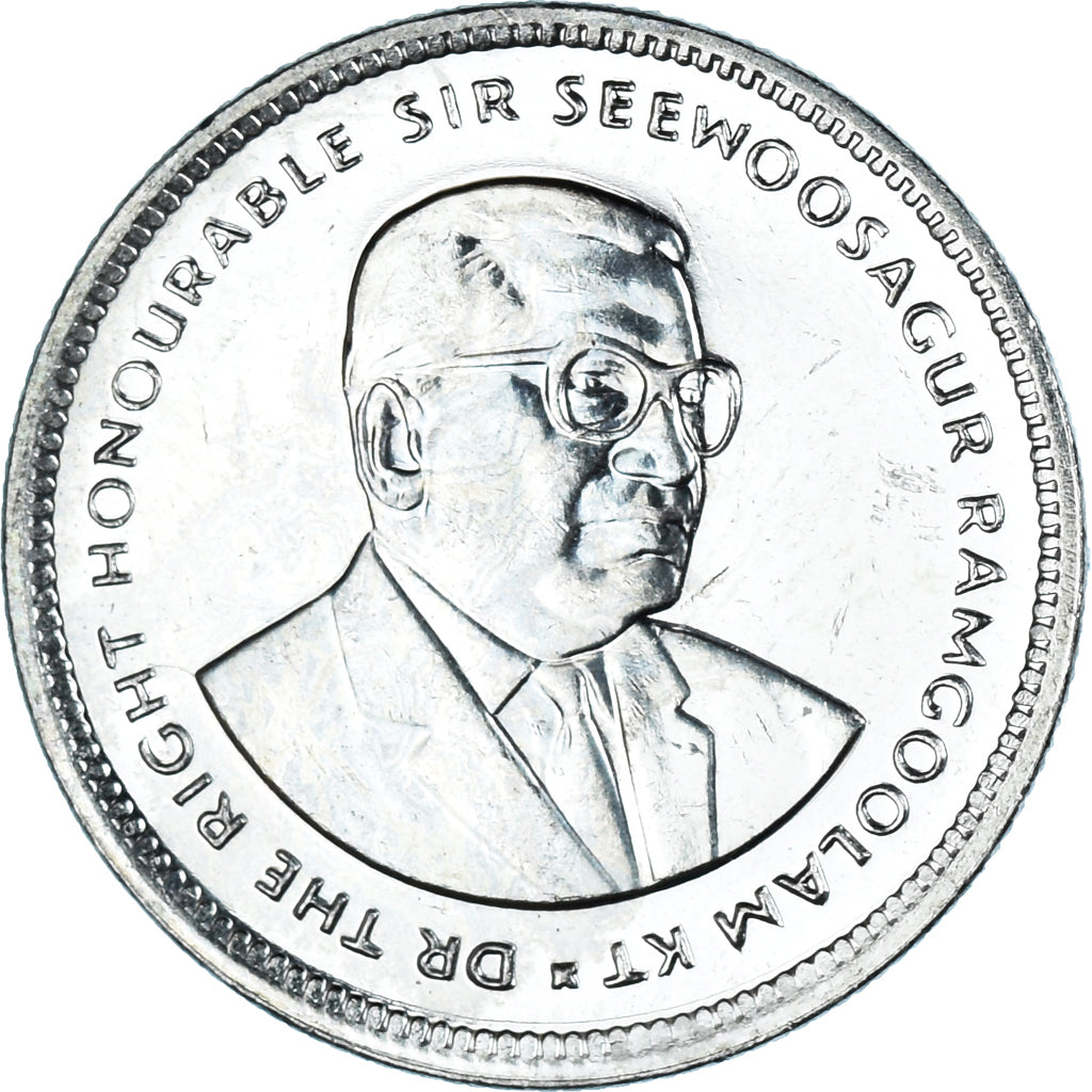 Moneta, Mauritius, 20 Cents, 1999, MS(65-70), Acier plaqué nickel, KM:53