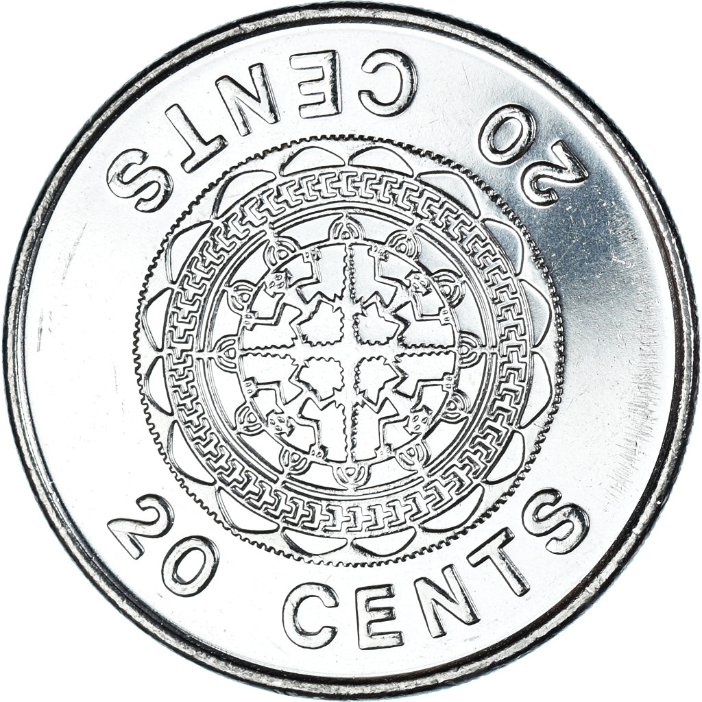 Monnaie, Îles Salomon, 20 Cents, 2010, SPL, Acier plaqué nickel, KM:28