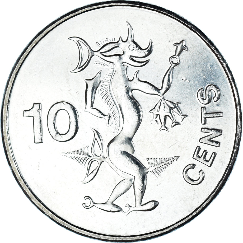 Monnaie, Îles Salomon, 10 Cents, 2010, SPL, Nickel plaqué acier, KM:27A