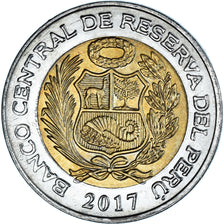 Moneda, Perú, 5 Soles, 2017, SC, Bimetálico, KM:402