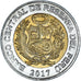 Moneda, Perú, 5 Soles, 2017, SC, Bimetálico, KM:402
