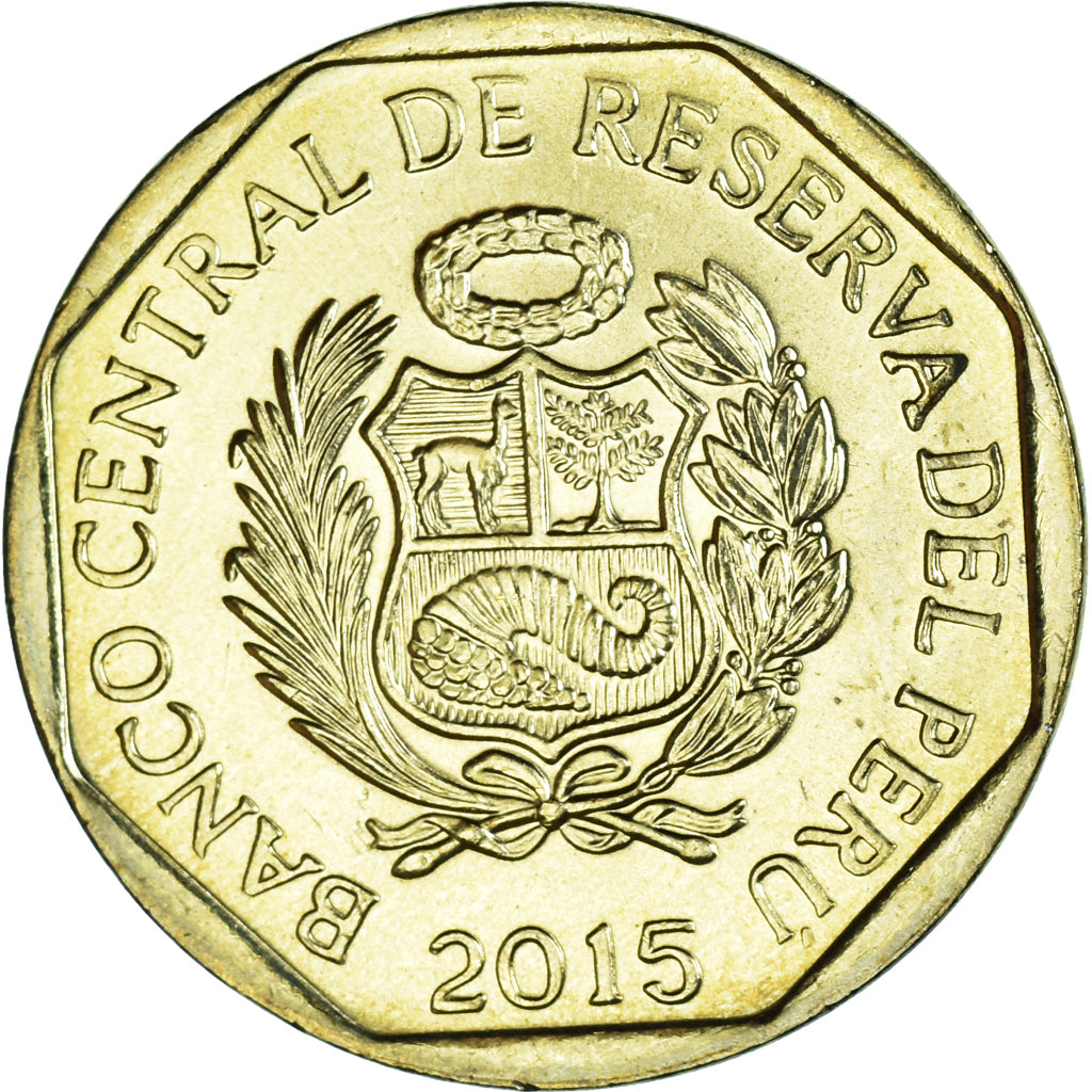 Coin, Peru, 20 Centimos, 2015, MS(63), laiton, KM:306
