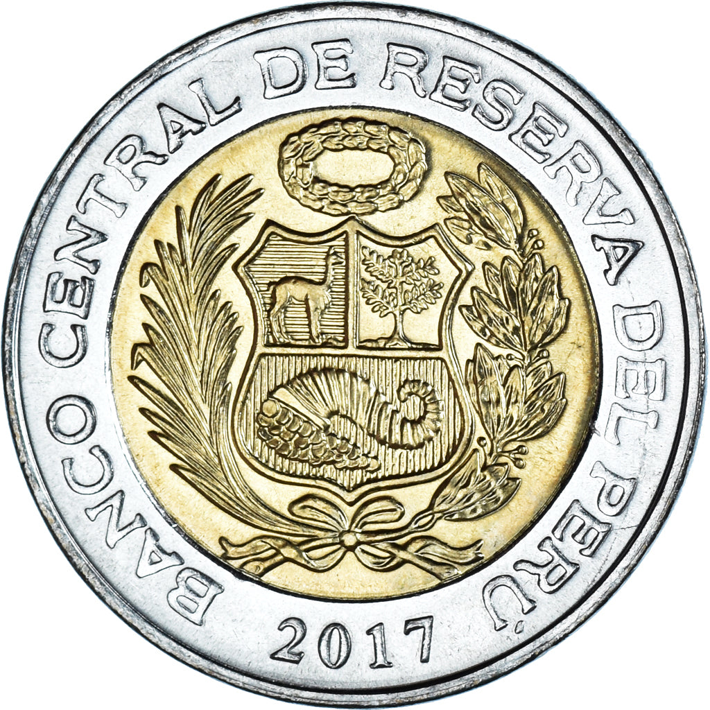 Moneda, Perú, 2 Soles, 2017, SC, Bimetálico, KM:401