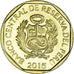 Moneda, Perú, 10 Centimos, 2015, SC, Latón, KM:305.4
