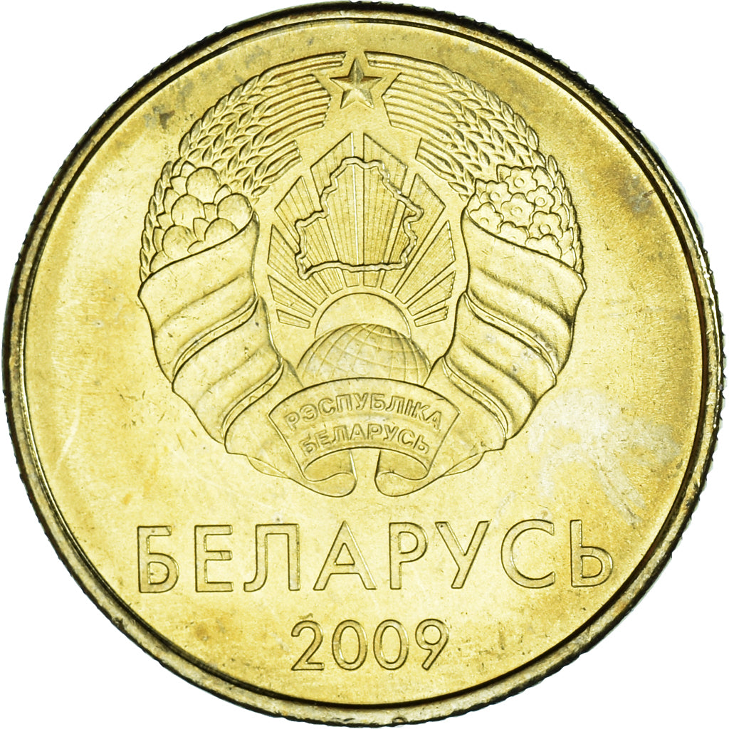 Münze, Belarus, 50 Kopeks, 2009, UNZ, Copper-Brass plated Steel, KM:566