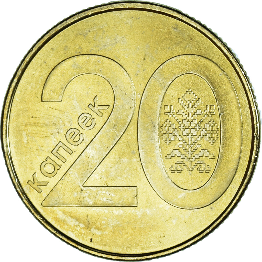 Moneta, Bielorussia, 20 Roubles, 2009, SPL, Copper-Brass plated Steel, KM:565