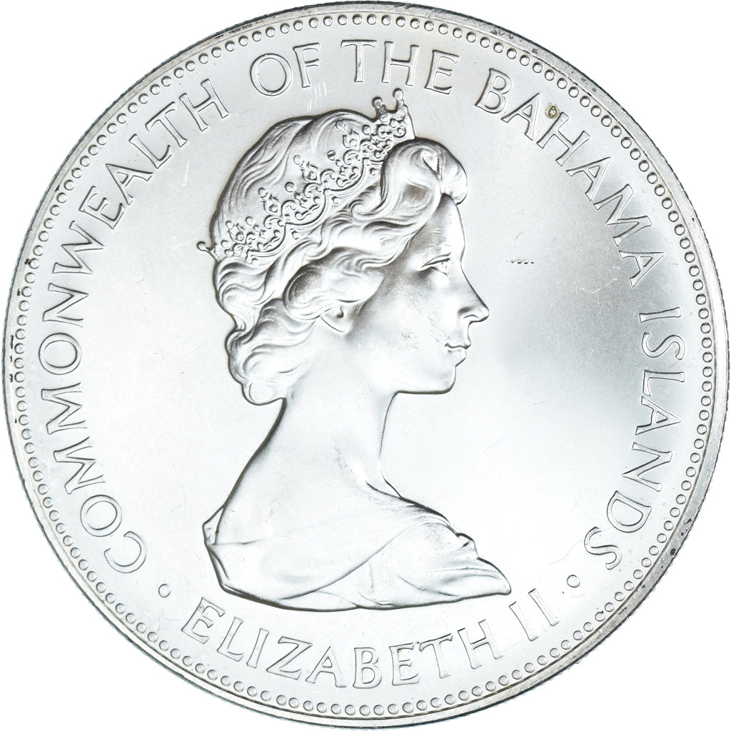 Moneta, Bahamas, Elizabeth II, 5 Dollars, 1973, Franklin Mint, U.S.A., SPL-