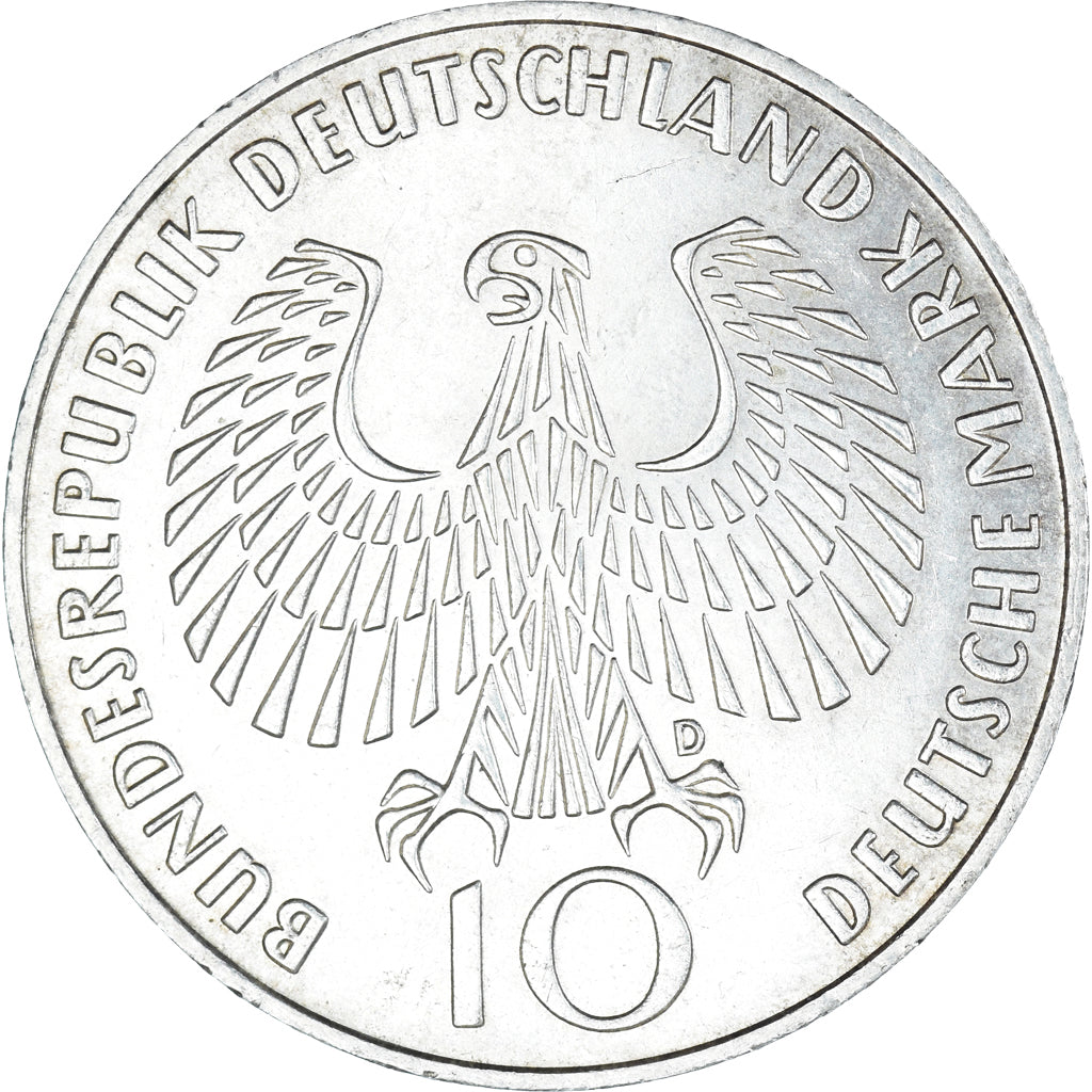Coin, GERMANY - FEDERAL REPUBLIC, 10 Mark, 1972, Munich, AU(50-53), Silver
