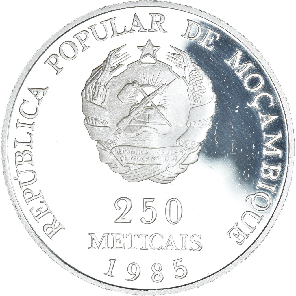 Monnaie, Mozambique, 250 Meticais, 1985, Independence; Silver .BE, SUP, Argent