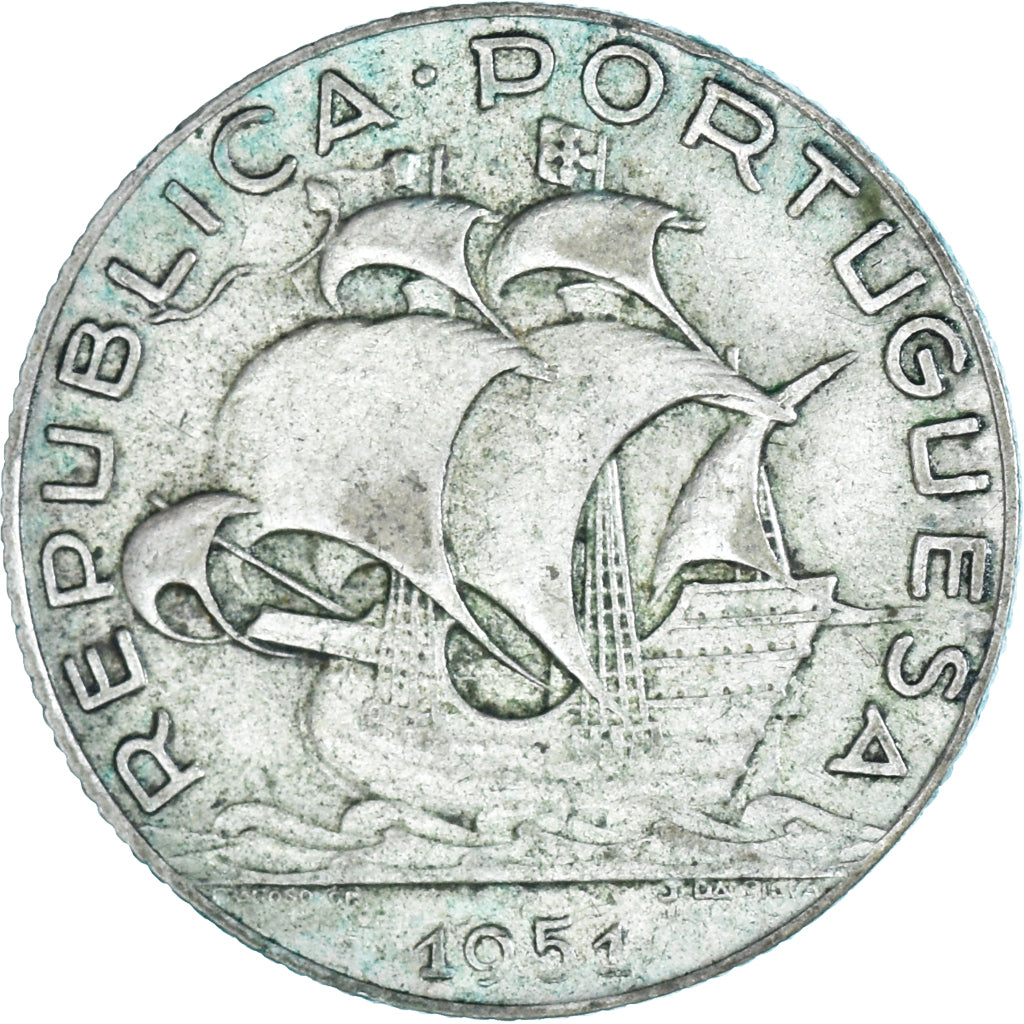 Moneta, Portogallo, 2-1/2 Escudos, 1951, MB+, Argento, KM:580