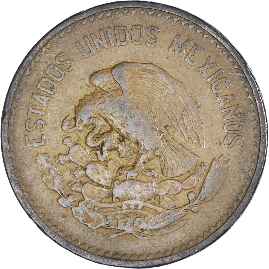 Moneda, México, 20 Centavos, 1945, Mexico City, MBC, Bronce, KM:439