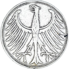 Coin, GERMANY - FEDERAL REPUBLIC, 5 Mark, 1951, Stuttgart, VF(30-35), Silver