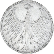 Coin, GERMANY - FEDERAL REPUBLIC, 5 Mark, 1958, Stuttgart, EF(40-45), Silver