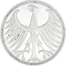 Coin, GERMANY - FEDERAL REPUBLIC, 5 Mark, 1963, Stuttgart, EF(40-45), Silver