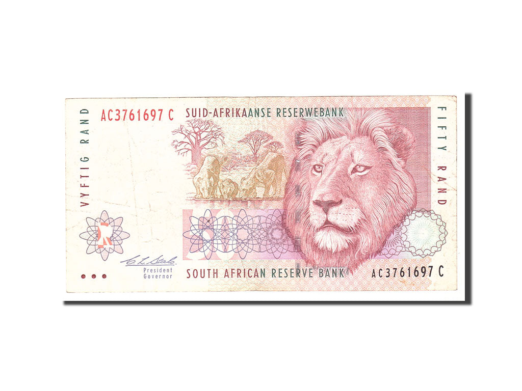 South Africa, 50 Rand, 1992, Undated, KM:125b, EF(40-45)