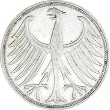 Moeda, ALEMANHA - REPÚBLICA FEDERAL, 5 Mark, 1964, Hamburg, EF(40-45), Prata